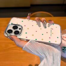 Puntos coloridos hacia lo nuevo Dise?o de impresión,Protector Transparente de Alta Calidad para Celular - Funda Anti-Caídas de TPU para Multi-Modelos (OPPO, Redmi, , ) - Ideal para San Valentín y Halloween - transparente - Ver 4
