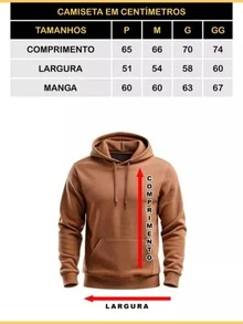 Men's And Women's Kangaroo Flannel Sweatshirt With Pocket And Hood - White - View 2