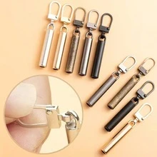 2/5/10Pcs Metal Zipper Pull Replacement - Detachable, Suitable For Sewing And Knitting Projects - Available In Bronze, Gold, Black - E-Mixed Color - View 3