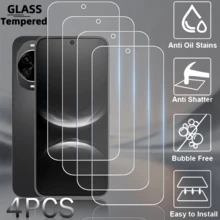 华为荣耀手机专用钢化玻璃屏幕保护膜4片装，防刮花，无气泡，高清，9H硬度，兼容手机壳 - 無色 - 查看 113