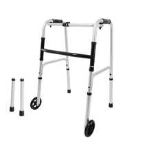 Andadera Para Adultos Con Ruedas Plagable 2 En 1 Desarmable - Plateado - Ver 9