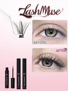 6ml/12ml False Eyelashes Quick Drying And Easy To Operate Glue, Suitable For Various False Eyelashes, Waterproof And Long-Lasting, Not Easy To Fall Off Lash Glue, Eyelash Glue, Eyelash Adhesive, Waterproof Lash Glue, Long-Lasting Eyelash Glue - 黑色 - 查看 8
