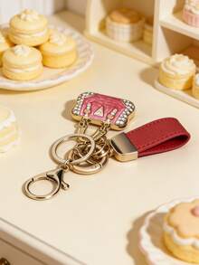 法国珐琅钻石钥匙扣 | 云朵图案浮雕手工吊坠 | 汽车钥匙个性艺术品 | 奢华男女通用闪亮锌合金饰品 - 包包造型鑰匙扣 - 查看 16