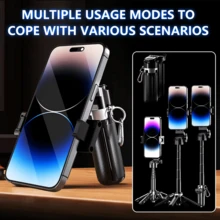 Adjustable Mini Folding Bracket Upgraded Mini Bluetooth Retractable Multifunctional Tripod Selfie Stick With Keychain Women's Day Gift - one-size - View 2