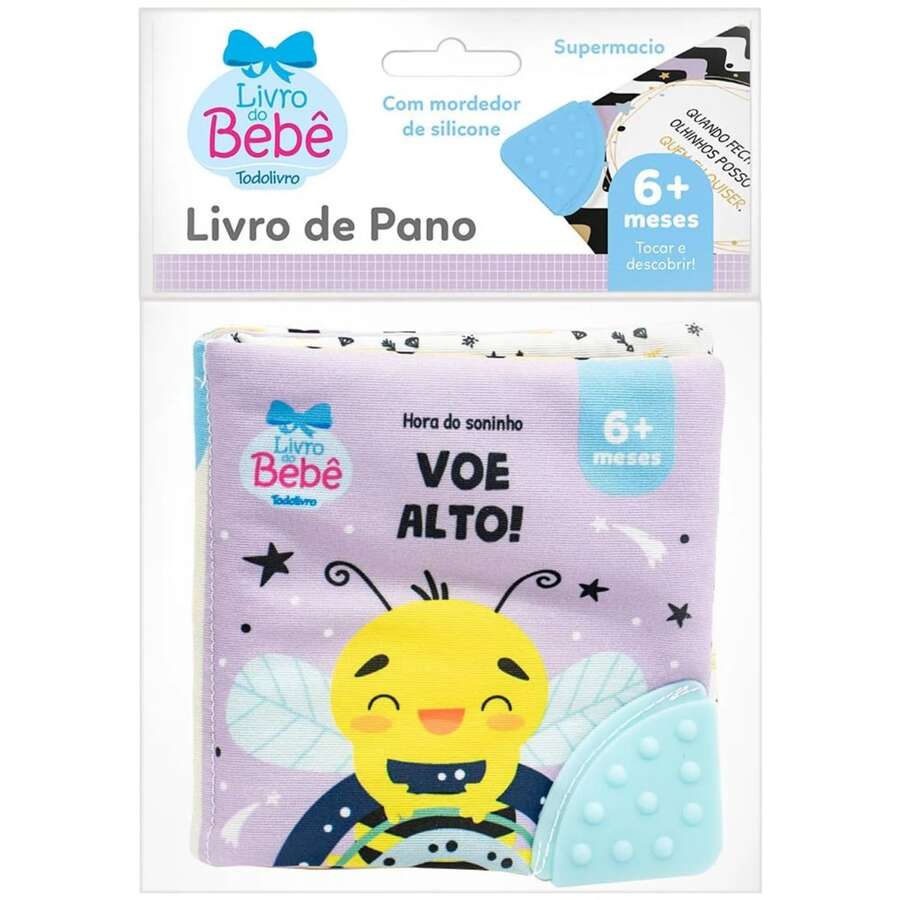 Soft Cloth Children's Book With Silicone Teether For Babies - All Books - FLY HIGH - View 1