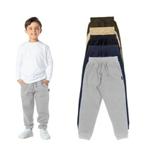 Vrasalon Boys' Basic Fleece Pants For Winter - 淺灰色 - 查看 1