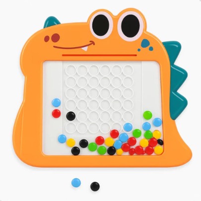 Lousa Magnética Dino Infantil Desenhos Prancheta Dinossauro Portátil Brinquedo Interativo