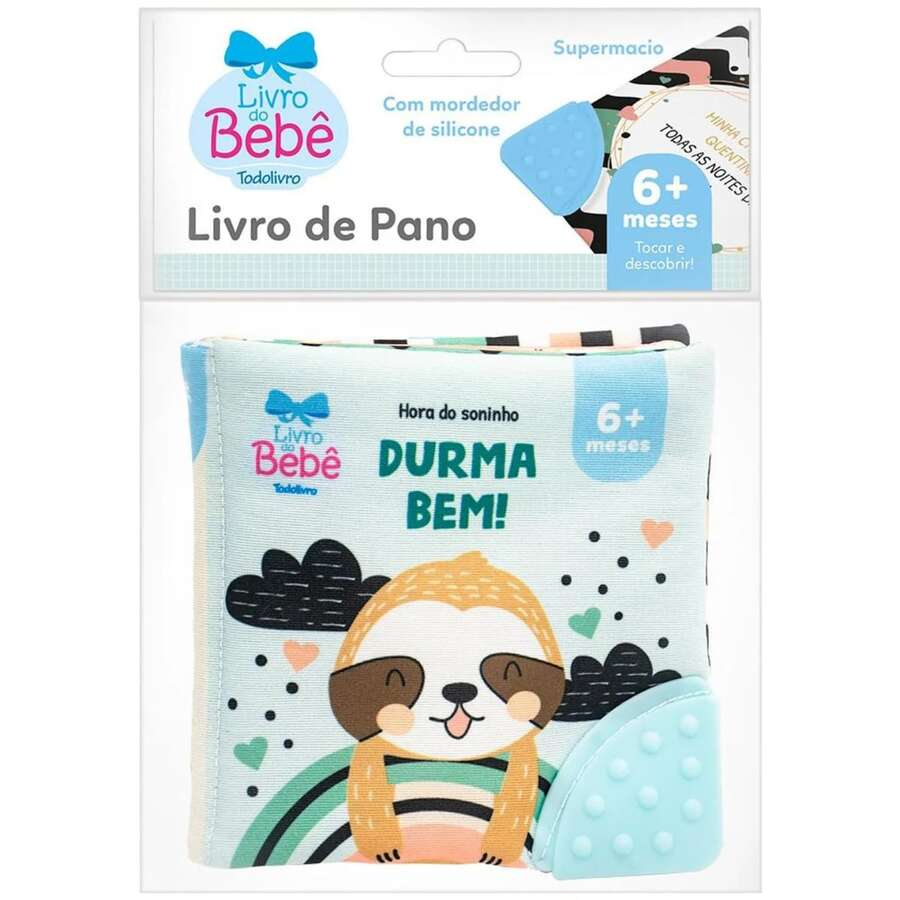 Soft Cloth Children's Book With Silicone Teether For Babies - All Books - SLEEP WELL - View 1