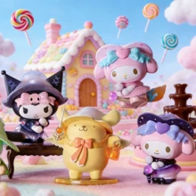 1 pieza Caja Misteriosa de Sanrio, Serie de Historias Mágicas, Entrega Aleatoria que incluye Kuromi, My Melody, Cinnamon, Pompompurin Figura de Escritorio de Dibujos Animados como Regalo de Decoración - Multicolor - Ver 2