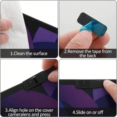 Cover For Laptops & Smartphones - Anti-Spy Privacy Protector Sticker, Ultra-Thin Camera Cover Slide For Computers, Tablets & Phones, ABS Security Shield NQDZ