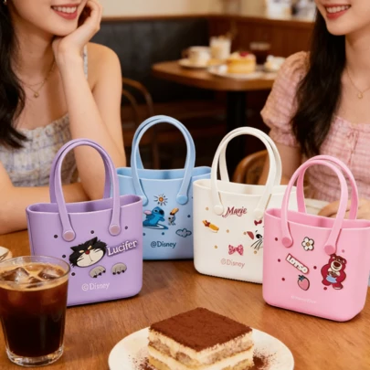 Miniso Disney Cartoon Cave Lunch Bag, Marie Cat Portable Lunch Box, Large Capacity Lunch Tote, Waterproof Handbag, Cute Decoration Gift