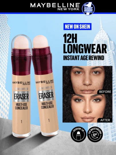 Maybelline مزيل التجاعيد الفوري، 01 فاتح، مخفي مرطب، متعدد الاستخدامات، 0.23 أونصة/6.8 مل - مخفي، مرطب، طويل الأمد، برايمر