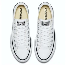 Converse All Star Platform Lift Women's Platform Sneakers - White Black Canvas Low Top For Women, Casual Platform Shoes | 560251C - 彩色 - 查看 5