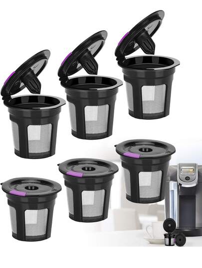 1 cái/4 cái Bộ lọc cà phê bằng thép không gỉ tái sử dụng phiên bản 2.0, dùng cho viên nang cà phê, bộ lọc lưới cho một tách, tương thích với máy pha cà phê 1.0 hoặc 2.0