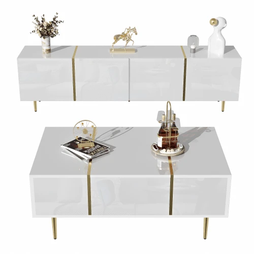 Living Room Table Sets - White - View 1