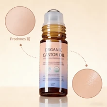 50ml Organic Cold Pressed Castor Oil Kit, Hexane Free With Applicator Brush, Boosts Eyelash & Eyebrow Growth - 軍綠色 - 查看 5