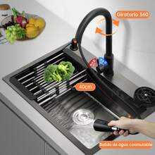 Fregadero De Cocina De Acero Inoxidable Multifuncional Con Accesorios Para Cocina, Bar, Banõ 50 * 45cm - 50*45 cm - Ver 5