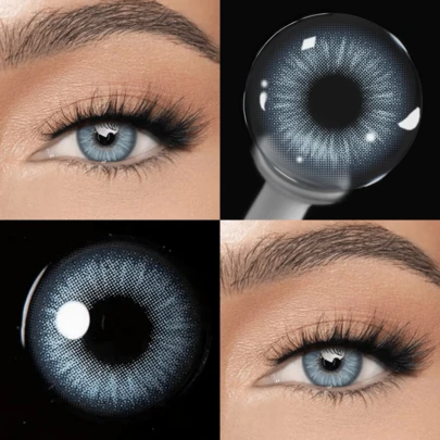  Leermoo Deep Throat Blue 6 Months Disposal Color Contacts For Dark Brown Eyes Yearly Use Color Contacts For Light Brown Eyes Colored Contact Lenses For Daily Eye Beauty Two Pieces Of Soft Colored Contact Lenses In One Pack Material Includes HEMA And NVP Water Content 38% Diameter 14.0mm Base Curve 8.5mm Blue Natural Colored Contacts For Daily Wear Color Lens For Daily Cosmetic Eye Beauty