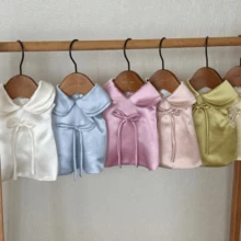 1pc Cute Bow Tie Silky Soft Pet Sleepwear, Dog Clothes Cat Clothes For Teddy, Maltese, Poodle - Multicolor - View 3