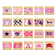 1 PC Sweet Girl Pink Series DIY Modular Bracelet Accessories, Heart/Rabbit/Flower/Graffiti Elements, Girly Style Versatile Jewelry Supplies - Pink - View 1