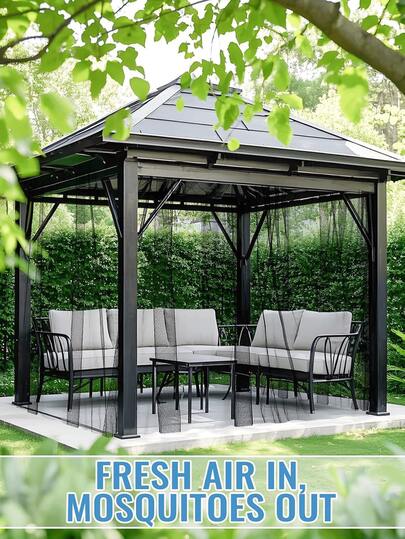 耐用园艺防蚊网 - 户外网纱，纯色蚊帐，大型蚊帐天篷，大型四角蚊帐，卧室宿舍床幔蚊帐，适用于庭院、院子和花园防护，防虫屏障，四季皆宜，园艺网 | 户外隐私屏 | 耐用网纱