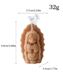 瓜达卢佩蜡烛 - 薰衣草香型，大豆蜡，充满爱意的家居装饰，适用于复活节、感恩节、房间装饰、礼物、生日、毕业典礼、圣诞节装饰等场合。 - 1PC - 查看 16