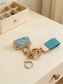 法国珐琅钻石钥匙扣 | 云朵图案浮雕手工吊坠 | 汽车钥匙个性艺术品 | 奢华男女通用闪亮锌合金饰品 - 包包造型鑰匙扣 - 查看 18