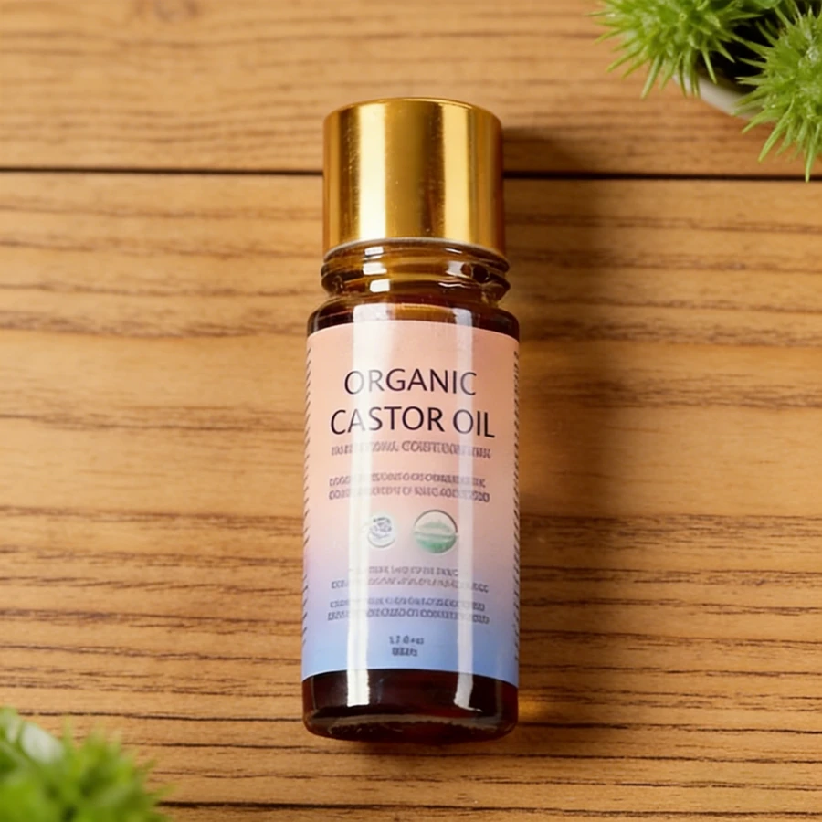 50ml Organic Cold Pressed Castor Oil Kit, Hexane Free With Applicator Brush, Boosts Eyelash & Eyebrow Growth - 軍綠色 - 查看 1