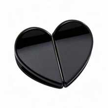 Women's Heart-Shaped Magnetic Hair Clips - Acetate Fiber Seamless Hair Accessories, Leopard Print And Solid Color Hair Clips Suitable For Buns And Chignons, An Ideal Gift - Multicolor - View 14