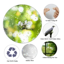 SHAWULA 18Pcs Bird Window Stickers Prevent Birds From Hitting Windows, Rainbow Sun Catcher Stickers No Glue Required, Non-Adhesive Reusable Vinyl - Multicolor - View 5