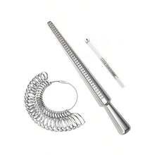 KLONKEE Ring Sizer Tool Kit, Includes Ring Gauge & Finger Sizer Tape, US-HK 4-In-1 Alloy/Plastic Measuring Rod With Core Axis And Ring Size Scale, Suitable For Jewelry Measurement - Multicolor - View 10