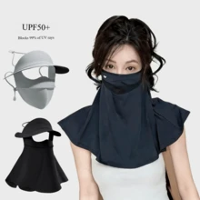 Khẩu trang chống nắng mùa hè - Chống tia UV UPF50, chất liệu lụa băng thoáng khí với tấm chắn mắt. - Nhiều màu - Xem 1