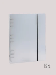 A5/A6/A7 6-Ring Semi-Transparent Matte PP Material File Folder, B5 9-Ring Loose Leaf Binder Cover, A4 4-Ring Sticker Notebook Cover, Material Storage Shell, Suitable For Home, Office And School - Single Piece - View 9