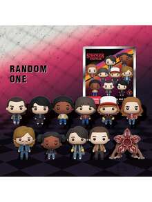 Stranger Things Official Licensed Blind Box 3D Character Pendant Bag Charm, Includes Eleven, Mike, Dustin, Lucas, Will, Max, Demogorgon And Other Anime Characters Keychain Backpack Decoration 1pc Netflix - Multicolor - View 9