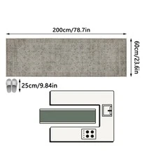 1 件复古花卉条纹波西米亚风格地毯/门垫/走廊垫，适用于浴室、厨房、玄关、走廊、床边、客厅、卧室，柔软可水洗，家居装饰 - 彩色 - 查看 12