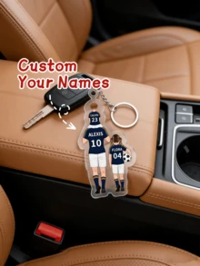 1pc Custom Baseball Keyring With Personalized Message, Great For Game Day And Everyday Use - Multicolor - View 2