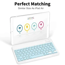Wireless Bluetooth Keyboard Mouse Combo, Ultra-Thin Portable Compact Wireless Keyboard And Mouse Set, Compatible With Android, Windows Tablets, Smartphones, IPad Pro, IPad Air, IPad Mini, Supports IPadOS/IOS 13 And Above (Light Blue) - Light Blue - View 4