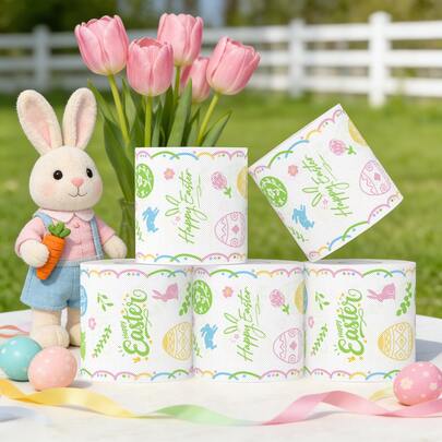 1pc Easter Themed Printed Toilet Paper, Funny Colored Tissue Paper