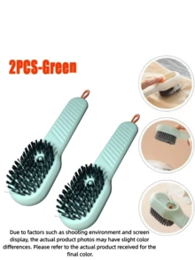 2 piezas Dispensador de jabón líquido automático Cepillo de limpieza - Cepillo de cocina y lavandería con dispensador de jabón - Cepillo multifunción para zapatos - Multicolor - Ver 15