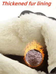 Women's Fashion Versatile Snow Boots, Thermal Lined Ankle Boots, Winter Boots, Christmas Gift - Red - View 4