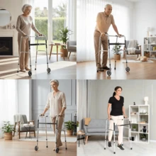 Andadera Para Adultos Con Ruedas Plagable 2 En 1 Desarmable - Plateado - Ver 6