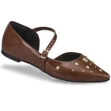 Loris Shoes Oficial Women's Shoe, Slingback Flat, Pointed Toe, Buckles, Mule, Dressy, Casual 6773 - 駝色 - 查看 12