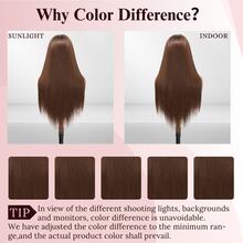 28 Inch Straight HD Lace Front Wigs Human Blended Hair Pre Plucked 12A 200 Density 13x4 13x6 5x5 Transparent Lace Frontal Wig With Baby Hair 4# Chocolate Dark Brown For Women - Brown - View 11