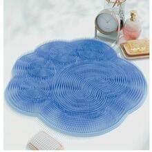 1 PCS Shower Foot Scrubber Pad Back Scrubber Exfoliating Bathtub Washing Pad Wall-Mounted Sliding Suction Cup Suitable For Men And Women Sliding Suction Cup Foot Scrubber For Shower Cup Men And Women Foot Cleaner - xám - Xem 5