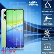 4片装钢化玻璃屏幕保护膜，兼容多种手机，9H硬度/高清/无气泡，馈赠亲友的理想之选，手机屏幕保护膜，手机配件，防水，防震，防刮，防指纹，全屏覆盖 - 無色 - 查看 164