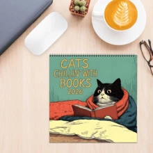 2026 Cat Calendar 12 Monthly Cats Wall Calendar 2026 Planner Funny Family Planner - Multicolor - View 3