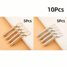 2/5/10Pcs Metal Zipper Pull Replacement - Detachable, Suitable For Sewing And Knitting Projects - Available In Bronze, Gold, Black - E-Mixed Color - View 22