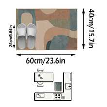 1pc Floor Mat/Rug (Rug, Carpet, Area Rug, Bath Mat, Bath Rug, Door Mat, Runners, Runner Rug), Modern Minimalist Luxury - Abstract Design Geometric Color Block Patchwork Pattern - Hallway Runner Carpet, Bathroom, Kitchen, Doorway, Entrance, Corridor, Bedside, Living Room, Bedroom, Etc.) + All-Season Soft Washable Rug, Home Decor - Multicolor - View 14