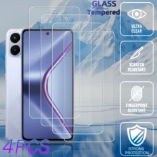 4pcs Tempered Glass Screen Protector For Phones, Anti-Fingerprint, Smooth, Scratch-Resistant, Shock-Proof Tempered Glass Screen Protector - Phone Accessories - White - View 24