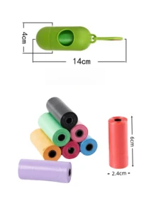 Pet Dispenser Cats And Dogs Go Out To Pick Up The Excrement Bag And Walk The Dog Garbage Bag Set Disposable Dog Excrement Bag EPA Pet Garbage Bag Pet Garbage Bag Shovel Excrement Bag Dispenser New Dog Excrement Bag Portable. - Multicolor - View 9